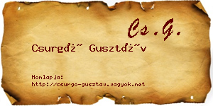 Csurgó Gusztáv névjegykártya
