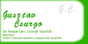 gusztav csurgo business card