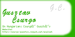 gusztav csurgo business card